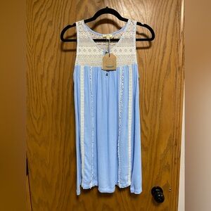 KORI AMERICA DRESS IN BLUE/IVORY - SIZE S - NWT